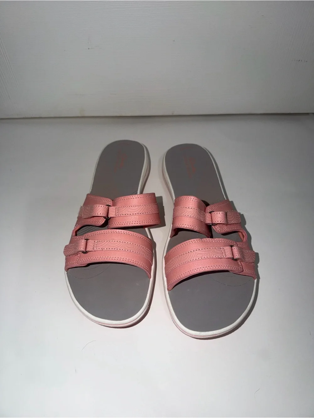 Clark’s pink cloud steppers sandals new women’s size 11 comfort‎ slip on summer